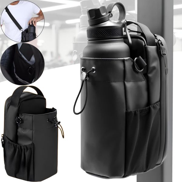 Спортивна магнітна сумка Magnetic Gym Bag Y-100 для пляшки з водою і кишенею для телефону, сумка з плечовим ременем 27х27х11см для спортзалу