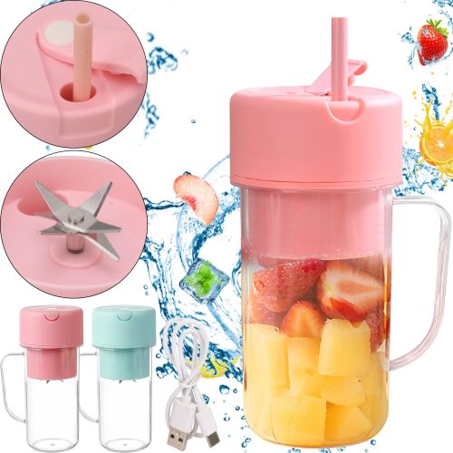 Портативный аккумуляторный стакан блендер Mason Juicer LL-898 для фруктов ягод и смузи на 500мл с USB зарядкой, Чашка соковыжималка XL-354 для смузи