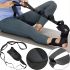 Подовжений нейлоновий ремінь Safe Stretch GS-3990 з 8 петлями для розтяжки і фіксатором для ноги, Тренажер гумка 8 петель для різного навантаження