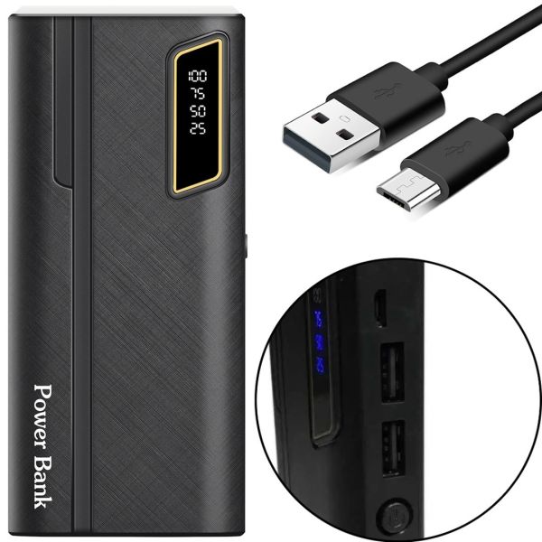Зарядний пристрій УМБ Power Bank 50000 mAh UN-3104 2xUSB, Портативна батарея повербанк зовнішній акумулятор зарядка для телефону з ліхтариком