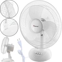 Настільний вентилятор Domotec MS - 1625 White Fan 3 режими діаметр 30 см, кімнатний компактний Електровентилятор Домотек MS1625 30 Вт від мережі Білий