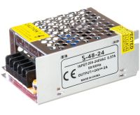 Универсальный блок питания адаптер Ataba 24V 2A 48W S-48-24 Metall для SMD светодиодных лент мониторов в металлическом корпусе на 5 A