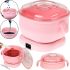 Силиконовый баночный воскоплав Wax Boiling Bowl Bucos SL-400 100W, Складной нагреватель воска на 400мл в таблетках, гранулах или дисках AND651
