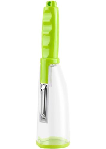 Ручна овощечистка Peeler з контейнером для очисток, вертикальний кухонний ніж для чищення і видалення шкірки з овочів і фруктів для кухні 20х5. 5 см