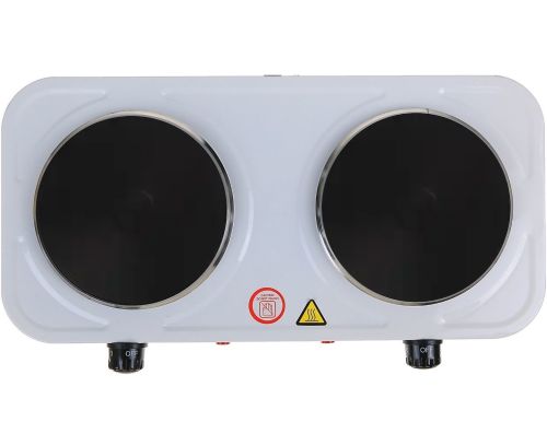 Настільна електроплита Hot Plate Electric Cooking JX-2020A 2000W на 2 конфорки диск двоконфорочна електрична плита з термостатом на 5 положень
