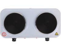 Настільна електроплита Domotec MS-5822 1000W на 2 конфорки диск, двоконфорочна електрична плита 1000Вт з термостатом на 5 положень Біла