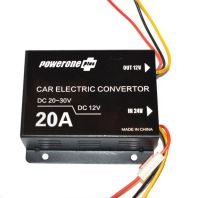 Автомобільний понижуючий інвертор PowerOne Plus DC / DC 24V - 12V 20A, Авто перетворювач напруги GS-D20A 24В-12В постійного струму, Автоінвертор