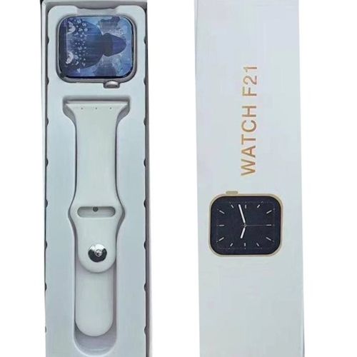 Розумні наручні смарт годинник Smart Watch F21 White голосовий виклик, функції фітнесу та здоров'я Bluetooth з бездротовою зарядкою IOS Android білі