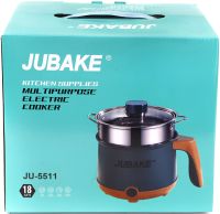 Електрична рисоварка Rice Cooker JU-551 1.8 л 600 W каструля пароварка для смаження і варіння з антипригарним покриттям і таймером Зелена Jubake