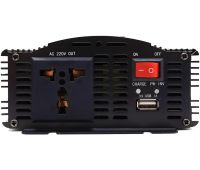 Автомобільний перетворювач інвертор UKC UPS-1300A 12V-220V 1300W автоперетворювач напруги із зарядним від мережі та акумулятора 12В 220В