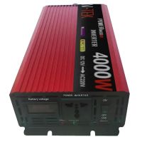 Автомобільний інвертор V-TEK VDK-4000W 12V - 220V з LED-екраном і USB роз'ємом, Авто перетворювач напруги струму від прикурювача і акумулятора