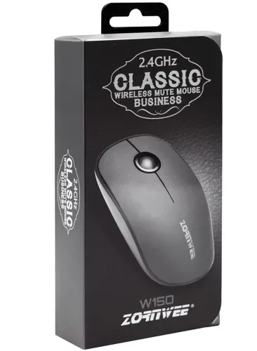 Бездротова Bluetooth мишка ZornWee W150 Grey для комп'ютера і ноутбука, Ігрова комп'ютерна блютуз миша 2.4GHZ USB для ПК від батарейок Сіра