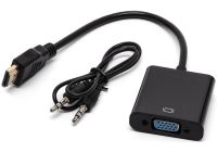 Конвертер HDMI на VGA универсальный видеокабель, адаптер переходник для преобразования сигнала, аудио вход 3.5 mm Converter 1080P USB 34103