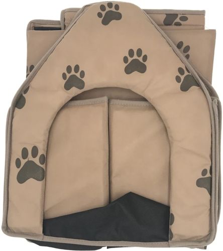 М'який будиночок для собак і кішок Portable Dog House портативна складна будка для домашніх тварин, розкладне спальне місце на флісі для вихованців