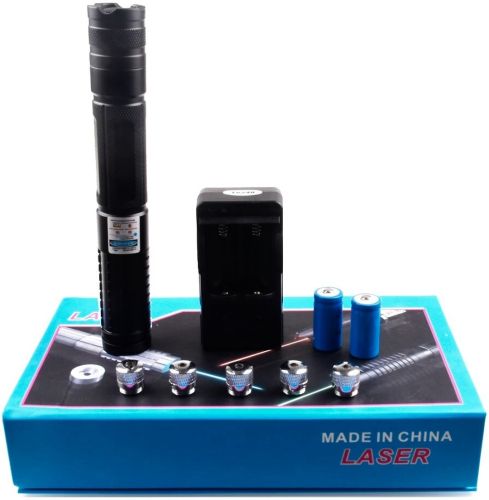 Лазерна указка Laser Blue YX-B008 10000mw синій лазер зі змінними насадками до 50 км, астрономічний лазерний цілевказівник на акумуляторі B008