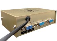 Спліттер VGA KV-FJ1502A Splitter, Комутатор 150MHz 2 Port два порти з адаптером розгалужувач VGA