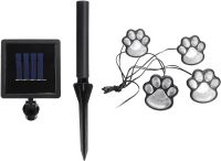 Садові світяться сліди Paw Print Light DL49 автономний вуличний LED світильник в грунт, світлодіодне освітлення для газону на сонячній батареї