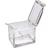 Набір ємностей для зберігання спецій і приправ Crystal Seasoning Box на 4 відсіки, акриловий органайзер, баночки для сипучих продуктів з підставкою