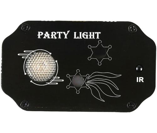 Лазерний проектор для приміщення Laser Mini Party Light EMS 083 світлодіодний стробоскоп 48 LED візерунків RGB прожектор, диско лазер з пультом ДУ 9W