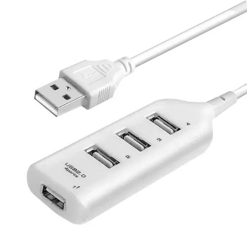USB хаб Hi-Speed XD4 White на 4 порти, Універсальний розгалужувач з 4 виходами концентратор перехідник HUB 480 Мбіт для комп'ютера від USB Білий