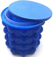 Силіконове відро для заморозки льоду Ice Cube Maker Genie двокамерна форма для виготовлення зберігання льоду, охолодження напоїв в пляшках з кришкою