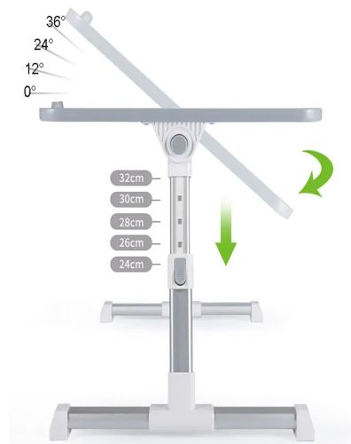Складаний стіл трансформер для ноутбука NoteBook Cooling Table A9 з функцією охолодження, портативна охолоджуюча підставка з USB-вентилятором А9, A-9 