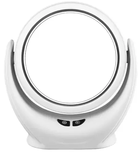 Настільне кругле Косметичне дзеркало Mirror Lamp YT-M513 з LED підсвічуванням і збільшенням для макіяжу, збільшувальне дзеркало на підставці біле