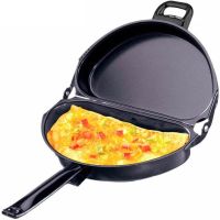Подвійна сковорода для омлету Folding Omelette Pan 28 см складна антипригарна омлетница, двосторонній горизонтальний прилад для приготування яєць