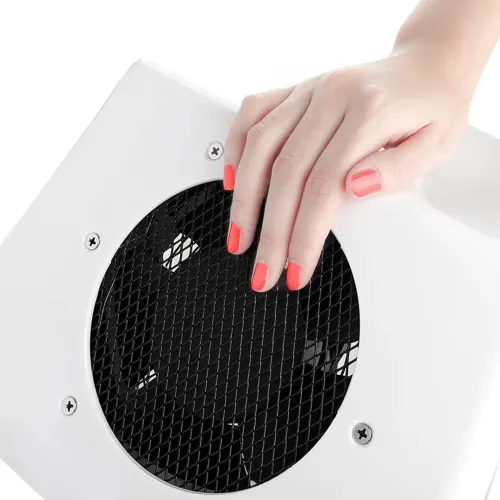 Настільна складна витяжка підставка для манікюру Beauty nail FX-58 з регулюванням потужності 100w, Професійна витяжка з металу Fx58 Біла