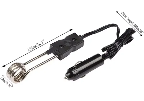 Автомобильный погружной кипятильник Elegant ABW-12-01 12V 120W для подогрева воды, Электрокипятильник Alca от прикуривателя 12В для нагрева напитков