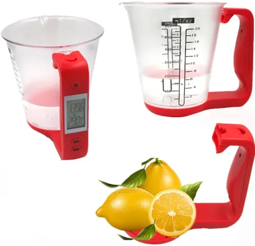 Електронна мірна чаша ваги Digital Scale with Measuring Cup SP-001 600мл, кухонний мірний стакан з вагами і вбудованим термометром SP001 для дому