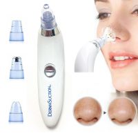 Вакуумний апарат Derma Suction прилад для чищення пір і видалення чорних крапок, пілінг для обличчя, очищувач, апарат-Очищувач шкіри 4 насадки Білий