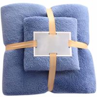 Комплект полотенец для лица, рук и ног Home Textiles 2 штуки, Подарочный набор банное полотенце 70x140, 35x75 см полотенца из микрофибры для ванной