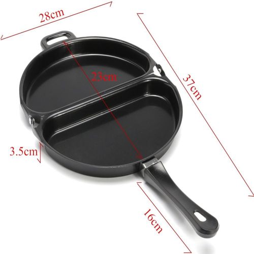 Подвійна сковорода для омлету Folding Omelette Pan 28 см складна антипригарна омлетница, двосторонній горизонтальний прилад для приготування яєць