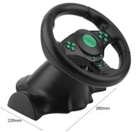 Універсальний ігровий кермо Vibration Steering Wheel 3 в 1 з педалями і коробкою передач для PC / PS2 / PS3, мультимедійний спортивний кермо для ПК
