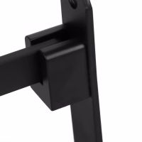 Універсальна настінна полиця тримач Matte S1302 2 яруси для рушників, регульована вішалка органайзер на стіну для сушіння рушники Чорна