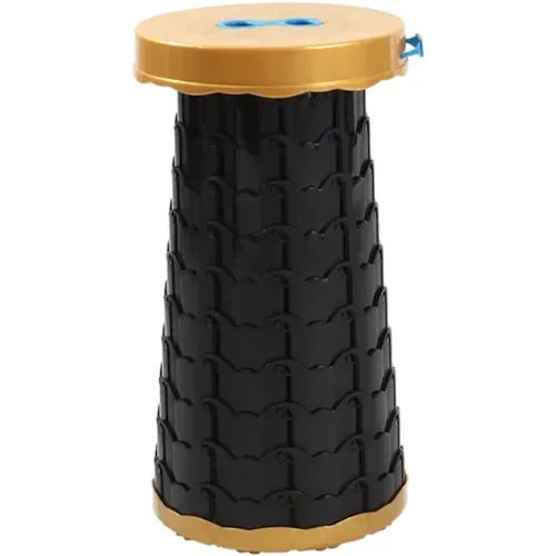 Складаний туристичний стілець Telescopic stool 47 см розкладний телескопічний табурет із ручкою, садовий пластиковий стільчик для кемпінгу та пікніка