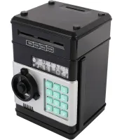 Детская электронная копилка сейф Mony Safe, купюроприемник, банкомат, с кодовым замком для бумажных купюр, монет на батарейках Piggy Number Bank