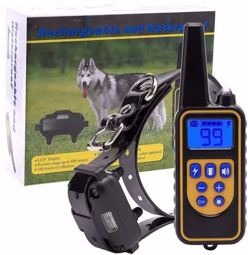 Електричний нашийник dog Training Collar DTC-800 анти гавкіт з пультом управління для контролю і дресирування собак, дресирувальний електронашийник