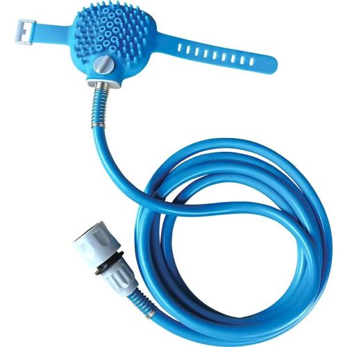 Щітка-душ на долоню для купання великих собак Pet Bathing Tool зі шлангом Pet washer, Силіконова масажна рукавичка для миття домашніх тварин