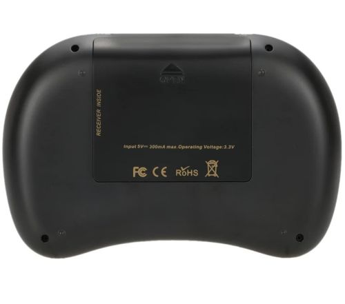 Бездротова міні клавіатура Rii mini i8 2.4 GHZ RUS з тачпадом на акумуляторі, універсальна Mini keyboard пульт для ТБ/ПК / планшетів Чорна
