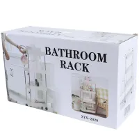 Підлогова вузька Полиця органайзер Bathroom Rack XYX-2020 на 4 яруси для кухні та ванної на коліщатках 40x22, 5x90 см, етажерка MAG-740 4 рівня Біла