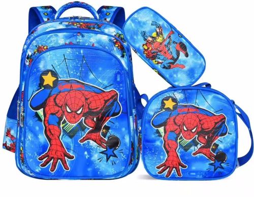 Шкільний набір рюкзак, сумка і пенал Fashion Spider Man na-6 для хлопчиків, дитячий комплект сумок Людина павук 3 в 1 портфель в школу для дітей