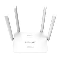 Бездротовий Wi-Fi Роутер маршрутизатор 300 Мбіт / з Pix-link Router LV-WR08, WIFI роутер до 300 Mb/s з 4 зовнішніми антенами і 4 портами Білий