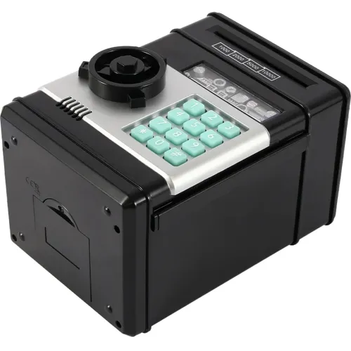Детская электронная копилка сейф Mony Safe, купюроприемник, банкомат, с кодовым замком для бумажных купюр, монет на батарейках Piggy Number Bank