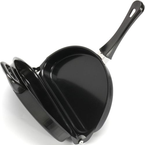 Подвійна сковорода для омлету Folding Omelette Pan 28 см складна антипригарна омлетница, двосторонній горизонтальний прилад для приготування яєць