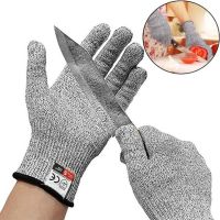 Захисні рукавички, стійкі до порізів Cut Resistant Gloves, надміцні рукавички з захистом від порізів і проколів, рукавички для захисту рук сірі