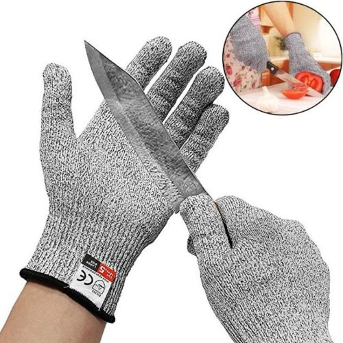 Захисні рукавички, стійкі до порізів Cut Resistant Gloves, надміцні рукавички з захистом від порізів і проколів, рукавички для захисту рук сірі