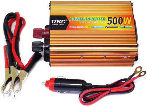 Автомобильный инвертор UKC SSK 24V-220V 500W авто преобразователь напряжения тока от прикуривателя и аккумулятора, зарядное с защитой от перегрева