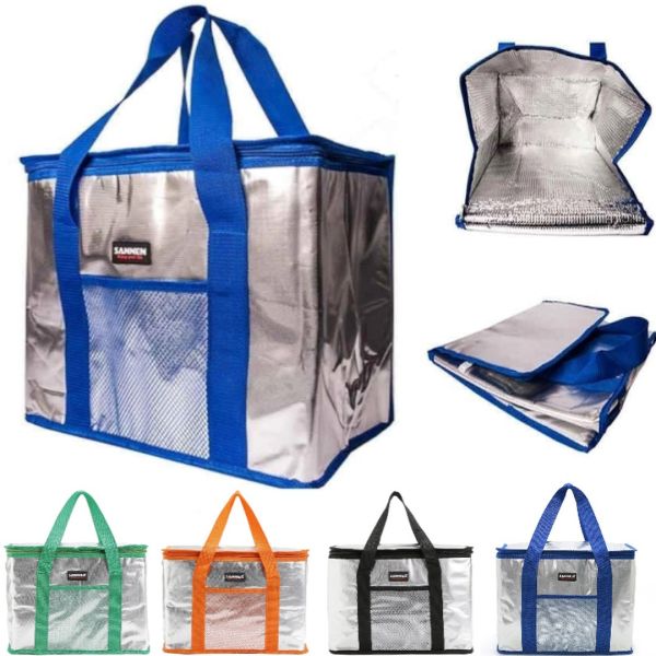 Туристична термосумка Sannen Cooler Bag MC-1059 на 25 л для продуктів і напоїв 37x20x34 см похідний переносний термобокс холодильник для пікніка
